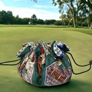 NORDIC House Designs Golf Theme Jewelry Pouch Travel Bag